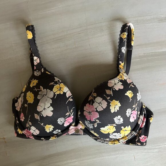 Victoria's Secret Push Up Floral Bra Size 34C Body By Victoria Bodycon Lingerie - Picture 7 of 7
